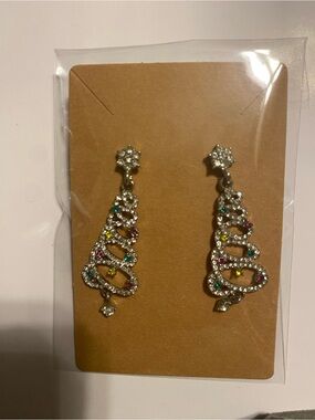 Multicolor Crystal Spiral Drop Earrings - Women Jewelry